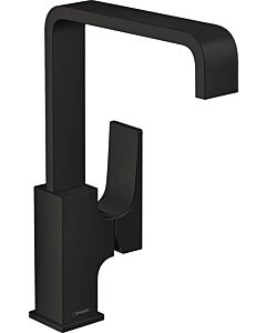 hansgrohe Metropol single lever basin mixer 32511670 projection 165 mm, with push-open waste set, matt black
