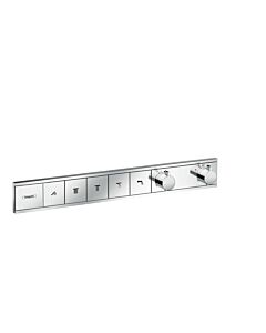 hansgrohe RainSelect thermostat 15384000 chrome, 5x consumers, flush-mounted