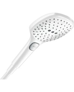 Pommeau de douche hansgrohe Raindance Select E 28728700 taille de pommeau de douche 120 mm, 3 jets, EcoSmart, 8 l/min, blanc mat