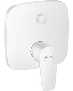 hansgrohe Talis E hansgrohe Talis E concealed single lever bath mixer, with safety combination, matt white
