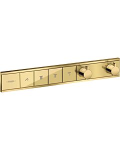 hansgrohe RainSelect 15382990 polished gold optic, thermostat, 4x consumer, concealed