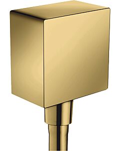 hansgrohe Raccord de tuyau FixFit 26455990 DN 15, avec clapet anti-retour et cornière en plastique, optique or poli