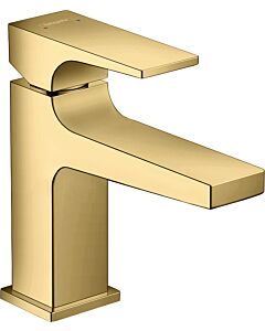 hansgrohe Metropol single lever basin mixer 32500990 projection 127mm, push-open waste set, polished gold optic