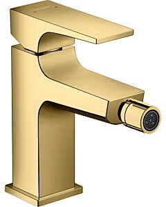hansgrohe Metropol hansgrohe Bidet monocommande 32520990 saillie 129 mm, garniture de vidage push-open, optique or poli