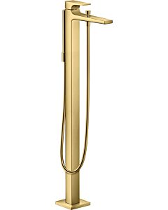 hansgrohe Metropol Fertigmontageset 32532990 Wannen-Einhebelmischer, bodenstehend, Ausladung 235 mm, polished gold optic