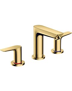 hansgrohe Talis E Waschtisch-3-Loch-Armatur 71733990 mit Ablaufgarnitur, polished gold optic