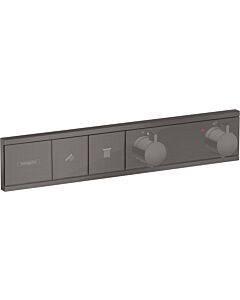 hansgrohe RainSelect Thermostat 15380340 noir brossé, 2x consommateur, dissimulé