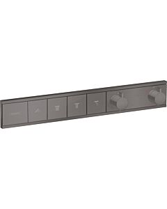 hansgrohe RainSelect Fertigmontageset 15382340 brushed black, Thermostat, 4x Verbraucher, Unterputz