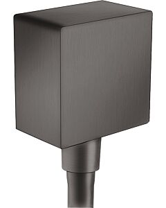 hansgrohe Raccord de tuyau FixFit 26455340 DN 15, avec clapet anti-retour et cornière en plastique, noir brossé