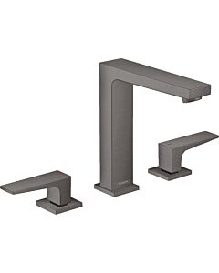 hansgrohe Metropol hansgrohe 3 trous 32515340 saillie 152 mm, bonde push-open, chrome noir brossé