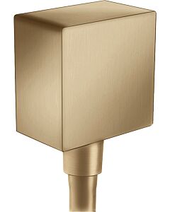 hansgrohe FixFit hose connection 26455140 DN 15, with backflow preventer and plastic angle, brushed bronze