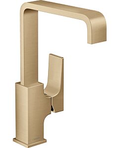 hansgrohe Metropol Waschtisch-Einhebelmischer 32511140 Ausladung 165 mm, mit Push-Open Ablaufgarnitur, brushed bronze