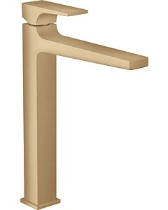 hansgrohe Metropol Waschtisch-Einhebelmischer 32512140 Ausladung 204 mm, Push-Open Ablaufgarnitur, brushed bronze
