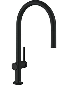 hansgrohe Talis M54-210 mélangeur de cuisine 72803670 avec bec extractible 1jet, sBox, noir mat