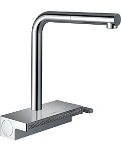 hansgrohe Aquno Select M81 Mélangeur de cuisine 73830000 chromé , avec douchette extractible, 2jet, sBox