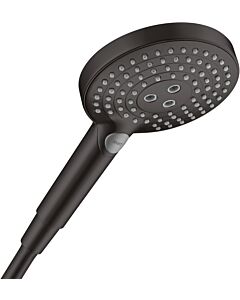 hansgrohe Raindance Select S 120 EcoSmart Handbrause 26516670 Brausekopf Ø 125mm, 3jet, 5,7 l/min, schwarz matt