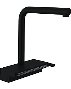 hansgrohe Aquno Select M81 Mélangeur de cuisine 73830670 noir mat, avec douchette extractible, 2jet, sBox