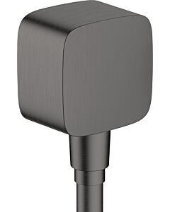 hansgrohe Fixfit raccord mural 26457340 sans rotule, avec clapet anti-retour, chrome noir brossé