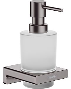 hansgrohe AddStoris Seifenspender 41745340 Wandmontage,200 ml, Glaseinsatz, Metall, brushed black chrome