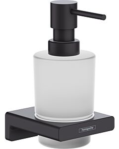hansgrohe AddStoris Q Seifenspender 41745670 Support mural, 200 ml, insert en verre, métal, noir mat