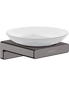 hansgrohe AddStoris porte-savon 41746340 fixation murale, verre, métal, chrome noir brossé