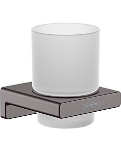 hansgrohe AddStoris Glashalter 41749340 mit Glas, Wandmontage, Metall, brushed black chrome