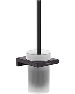 hansgrohe AddStoris WC - garniture de toilette Support mural, métal, verre, noir mat