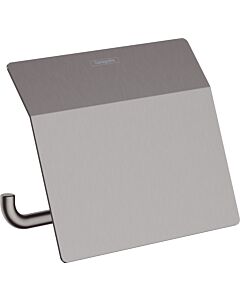 hansgrohe AddStoris Papierrollenhalter 41753340 avec couvercle, montage mural, métal, chrome noir brossé