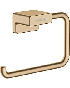 hansgrohe AddStoris Papierrollenhalter 41771140 sans couvercle, montage mural, métal, bronze brossé