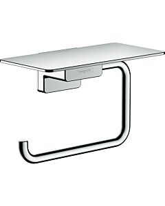 hansgrohe AddStoris Papierrollenhalter 41772000 avec étagère, montage mural, métal, chromé