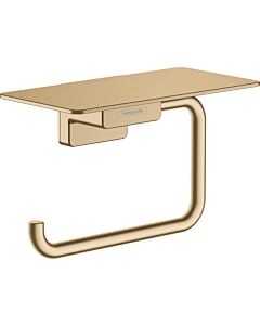 hansgrohe AddStoris Papierrollenhalter 41772140 avec étagère, montage mural, métal, bronze brossé