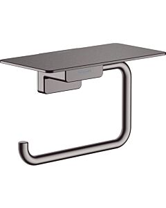 hansgrohe AddStoris Papierrollenhalter 41772340 mit Ablage, Wandmontage, Metall, brushed black chrome