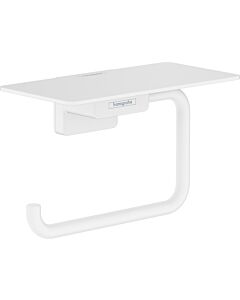 hansgrohe AddStoris Papierrollenhalter 41772700 mit Ablage, Wandmontage, Metall, mattweiß