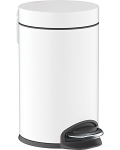 hansgrohe poubelle à pédale AddStoris 41775700 capacité 3 l, sur pied, blanc mat