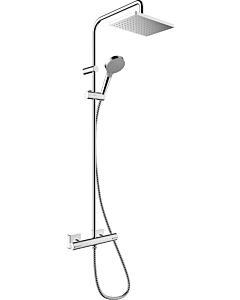 hansgrohe Vernis Shape Showerpipe 26097000 EcoSmart, with thermostatic shower mixer, chrome
