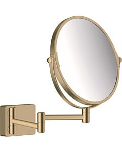 hansgrohe AddStoris shaving mirror 41791140, 1x and 3x magnification, wall-mounted, brushed bronze