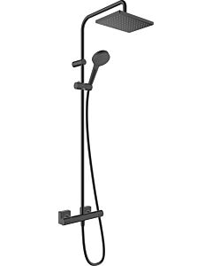 hansgrohe Vernis Shape 230 1jet Showerpipe 26286670 with shower thermostat, matt black