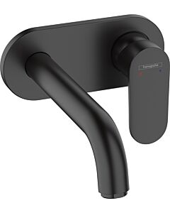 hansgrohe Vernis Blend trim set 71576670 concealed basin mixer, for wall mounting, with spout 20.5cm, matt black