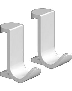 hansgrohe WallStoris Einzelhaken 27914700 breit, aus Kunststoff, 2 Stück, Mattweiß