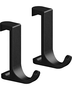 hansgrohe WallStoris Einzelhaken 27929670 schmal, aus Kunststoff, 2 Stück, Mattschwarz