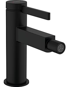 hansgrohe Finoris Bidetarmatur 76200670 mit Push-Open Ablaufgarnitur, mattschwarz