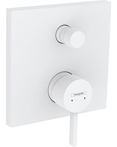hansgrohe Finoris Fertigmontageset 76416700 Unterputz-Wannenarmatur, mit integrierter Sicherungskombination, mattweiß