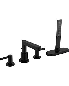 hansgrohe trim set 76444670 4-hole rim-mounted bath mixer, with sBox, matt black