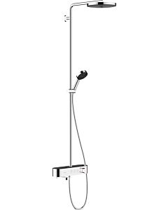 hansgrohe Pulsify S Showerpipe 24230000 with bath thermostat Shower Tablet Select 400, chrome