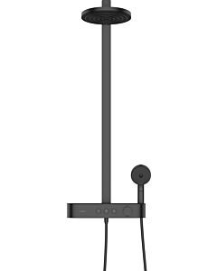 hansgrohe Pulsify S Showerpipe 24240670 with shower thermostat Shower Tablet Select 400, matt black
