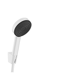 hansgrohe Pulsify S shower head holder set 24307700 105mm, 2000 water-saving spray type+ with 125 cm shower hose, matt white