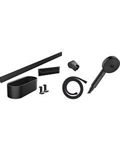 hansgrohe WallStoris hand shower set 24291670 3jet Activation EcoSmart, with shower bar, accessories set, matt black