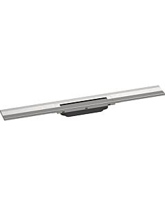 hansgrohe RainDrain Flex Duschrinne 56050800 70cm, Fertigset, kürzbar, zur Wandmontage, Edelstahl optic
