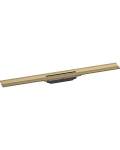 hansgrohe RainDrain Flex Duschrinne 56051140 80cm, Fertigset, kürzbar, zur Wandmontage, brushed bronze