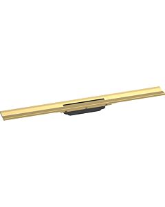 hansgrohe RainDrain Flex Duschrinne 56051990 80cm, Fertigset, kürzbar, zur Wandmontage, polished gold optic